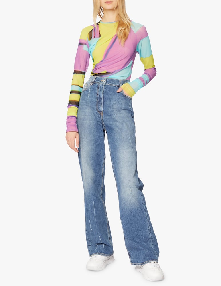 rinascente MSGM Jeans boyfriend a vita media in cotone
