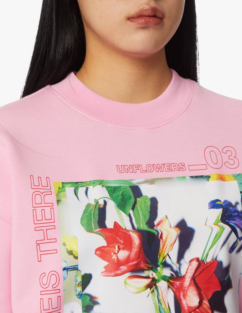 rinascente MSGM Felpa girocollo in cotone con stampa fiori