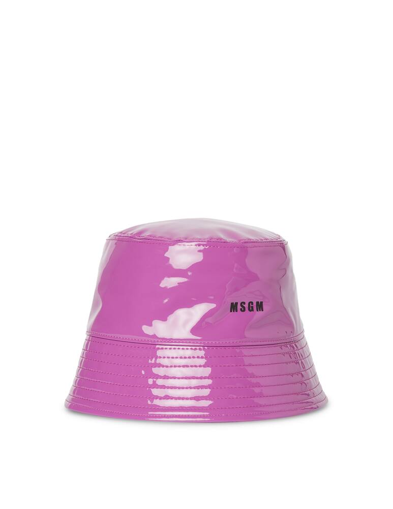 rinascente MSGM Vynil bucket hat with logo