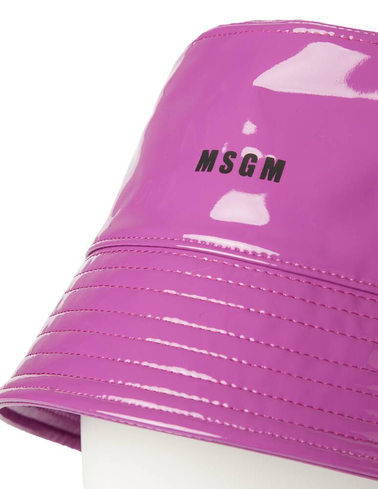rinascente MSGM Vynil bucket hat with logo