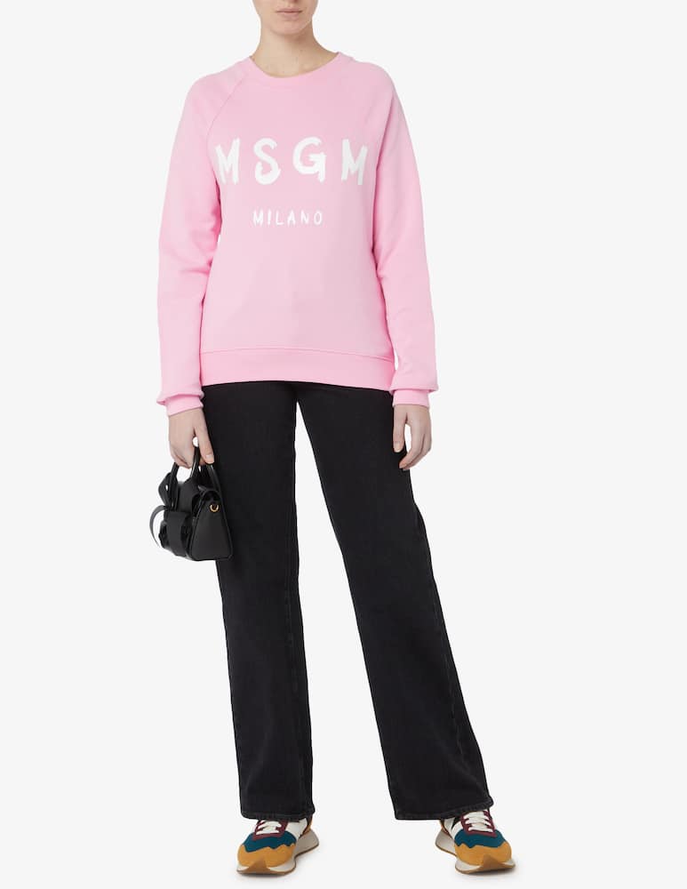 rinascente MSGM Felpa girocollo logo pennellato