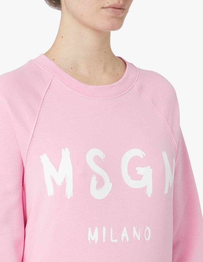 rinascente MSGM Felpa girocollo logo pennellato