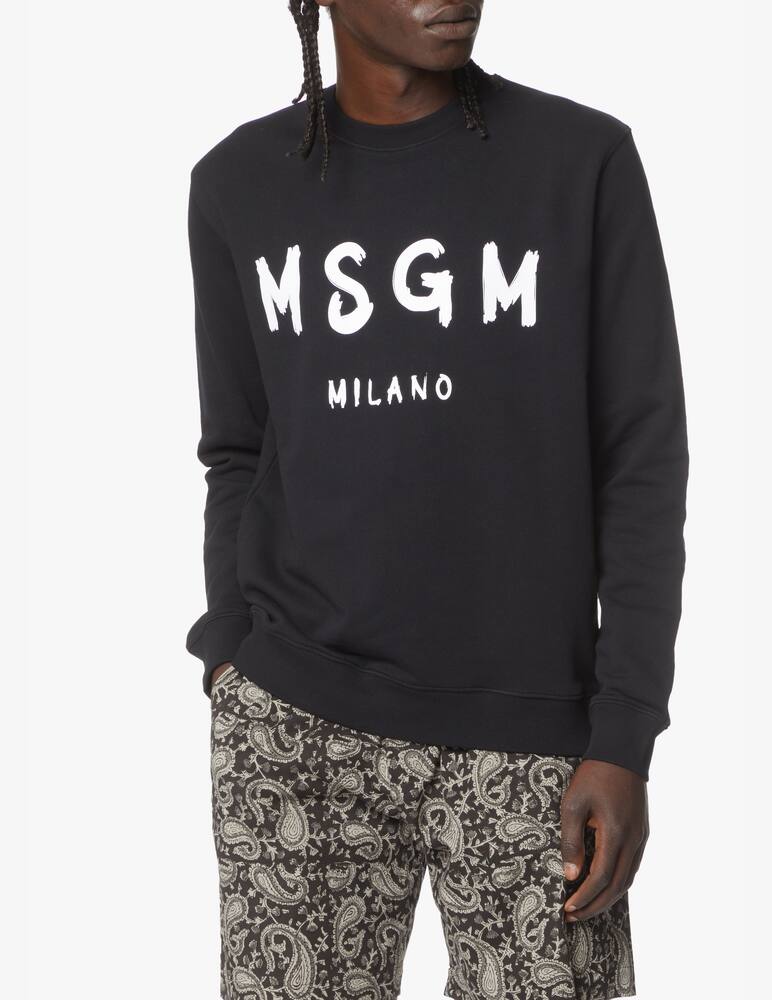 MSGM Felpa girocollo con scritta  - immagine 1