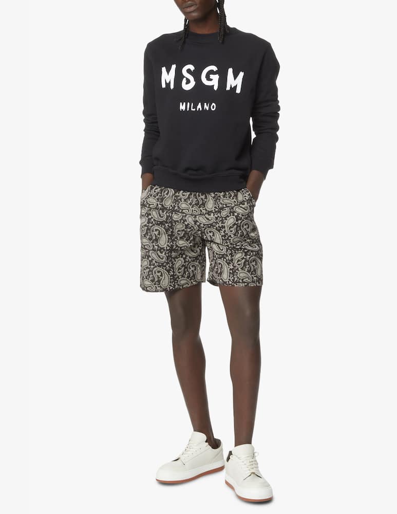 rinascente MSGM Felpa girocollo con scritta 