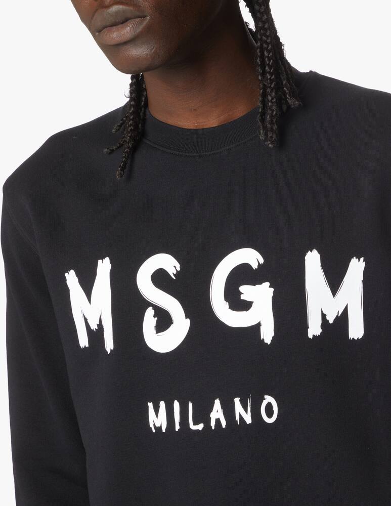rinascente MSGM Felpa girocollo con scritta 