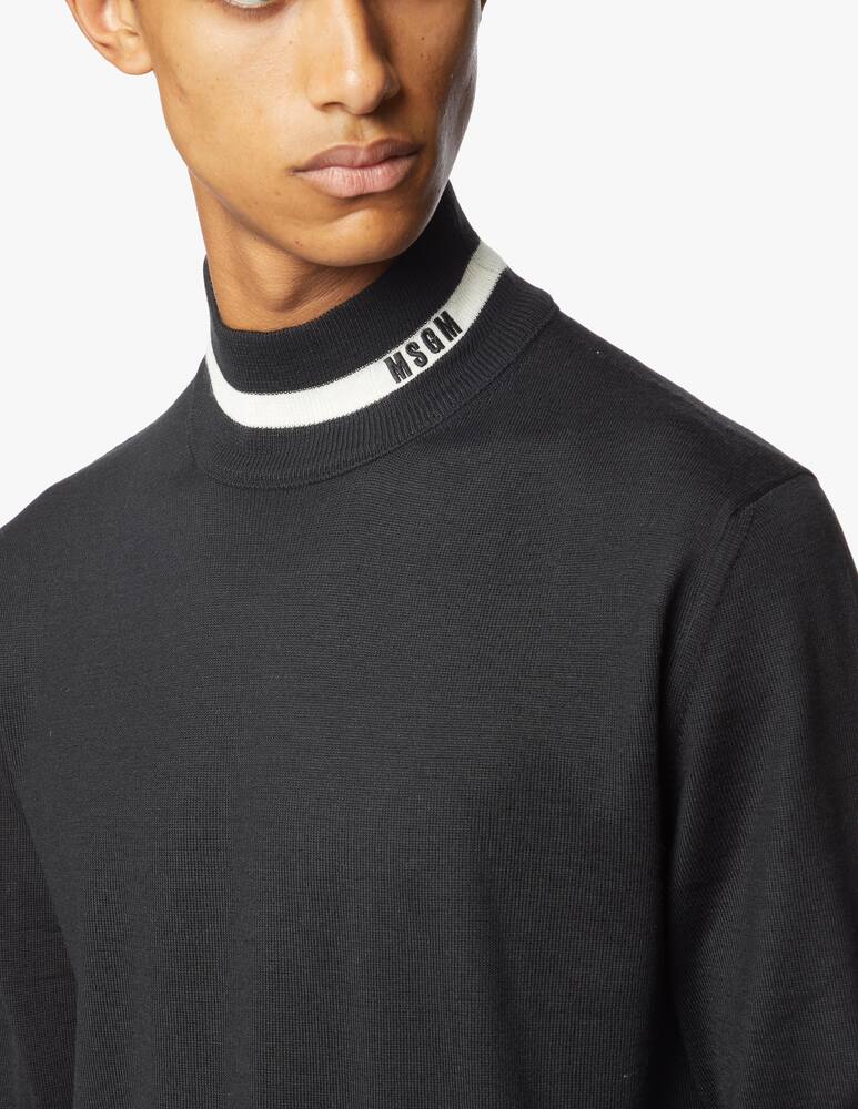 rinascente MSGM Tutleneck logo jumper
