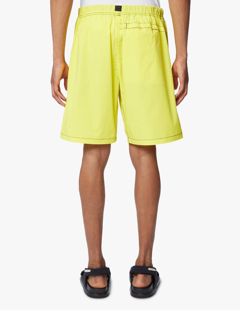 rinascente MSGM Belt shorts logo - yellow