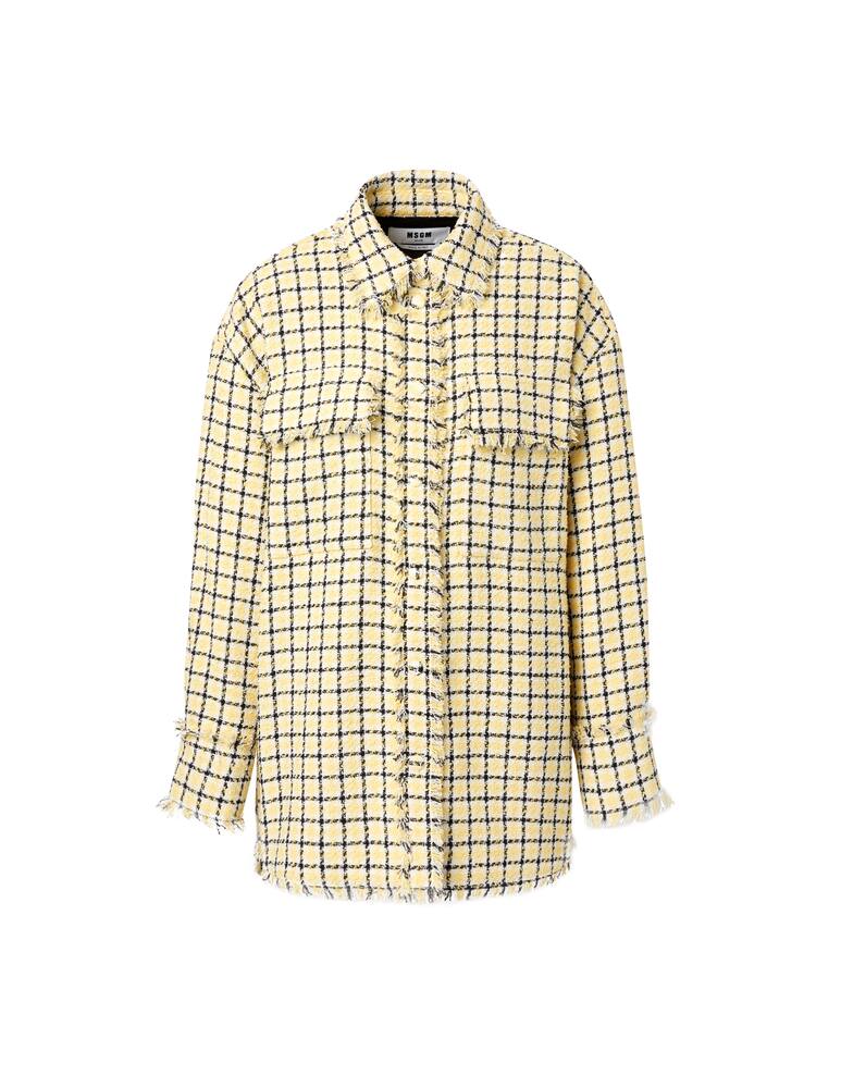 rinascente MSGM Overshirt in tweed - giallo