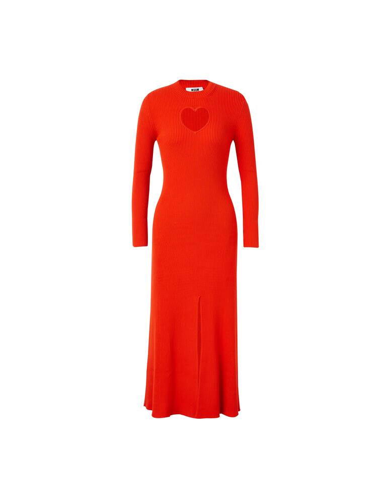 rinascente MSGM Long sleeved midi dress - red