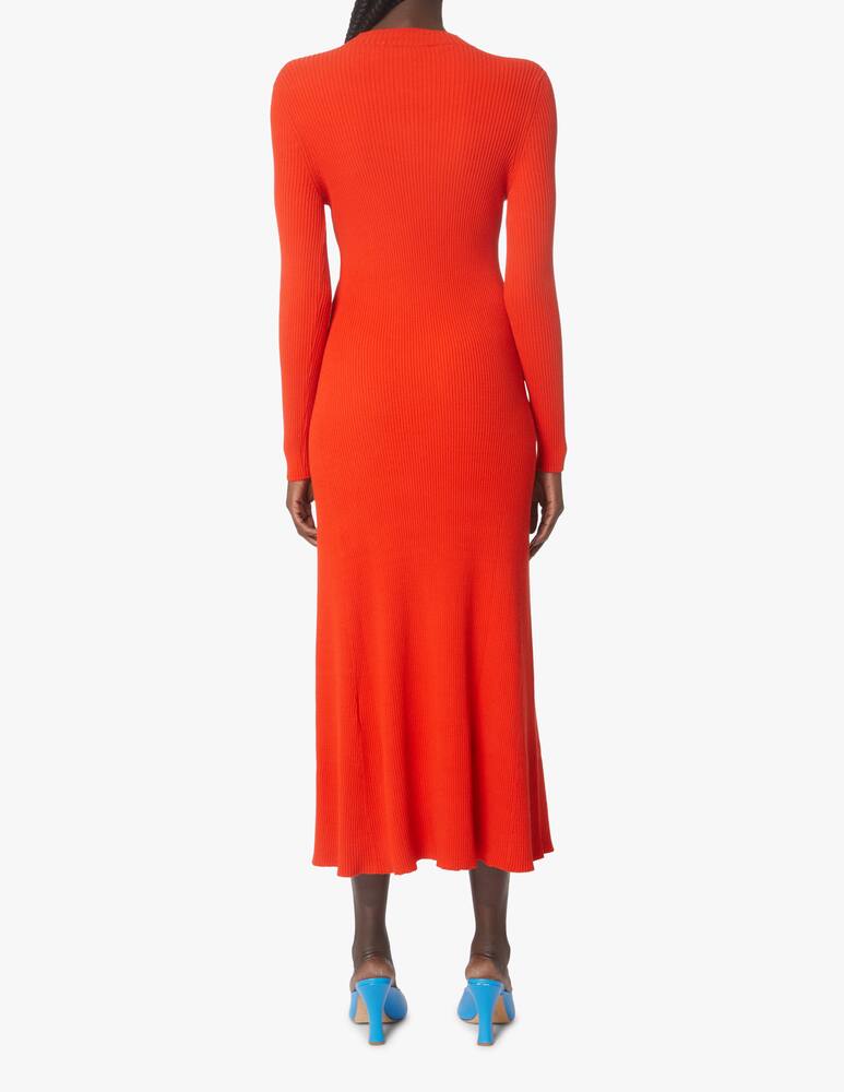 rinascente MSGM Long sleeved midi dress - red