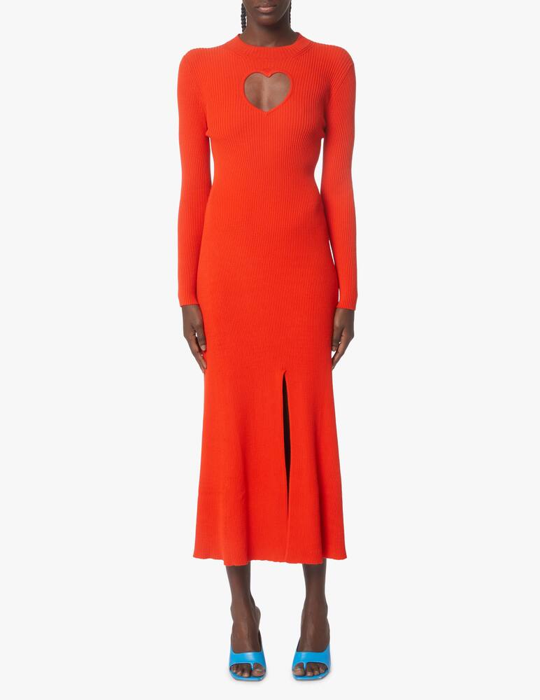 rinascente MSGM Long sleeved midi dress - red