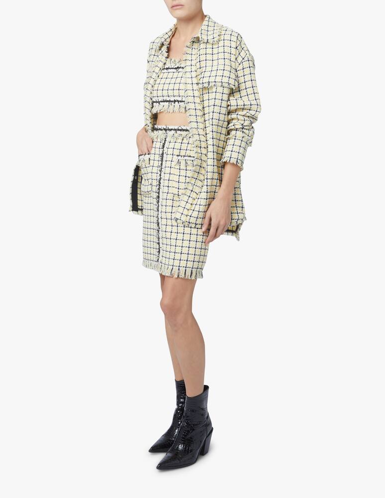 rinascente MSGM Tweed midi skirt - yellow