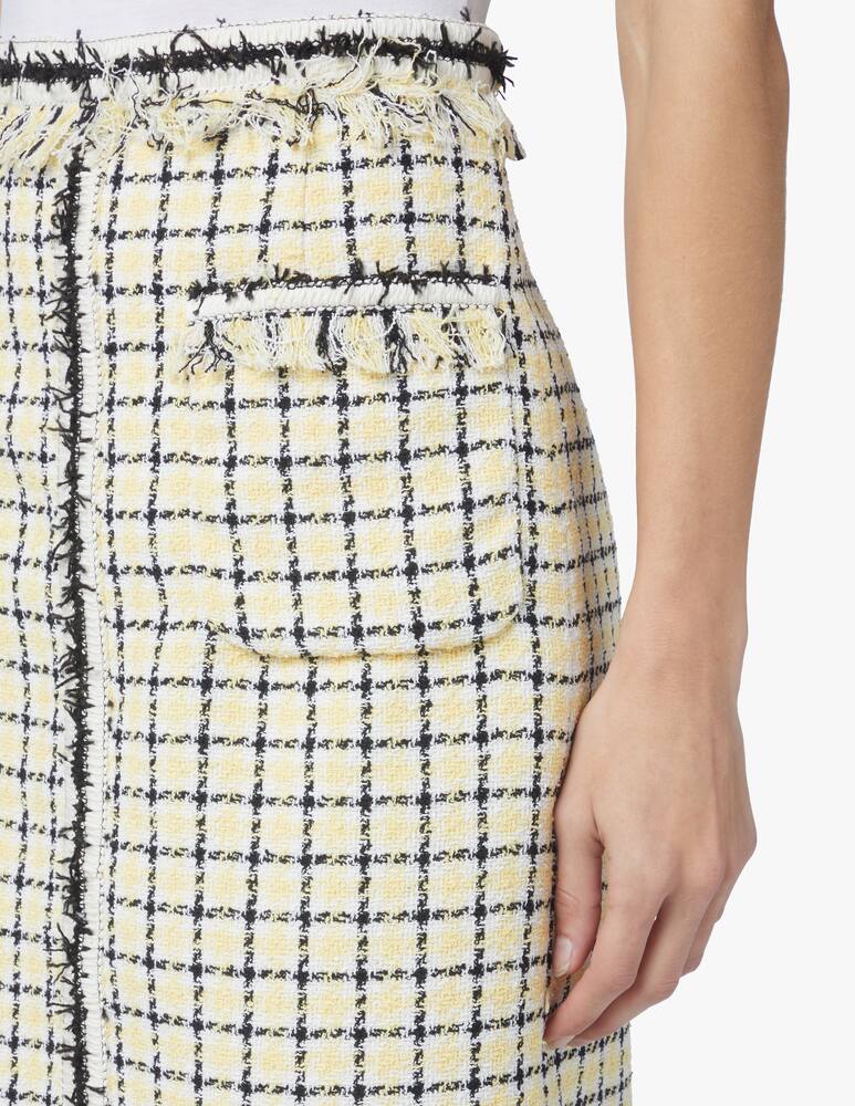rinascente MSGM Tweed midi skirt - yellow