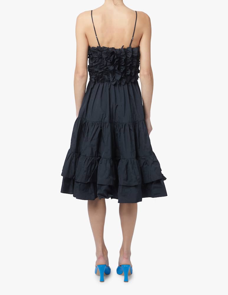 rinascente MSGM Vestito midi con balze - nero