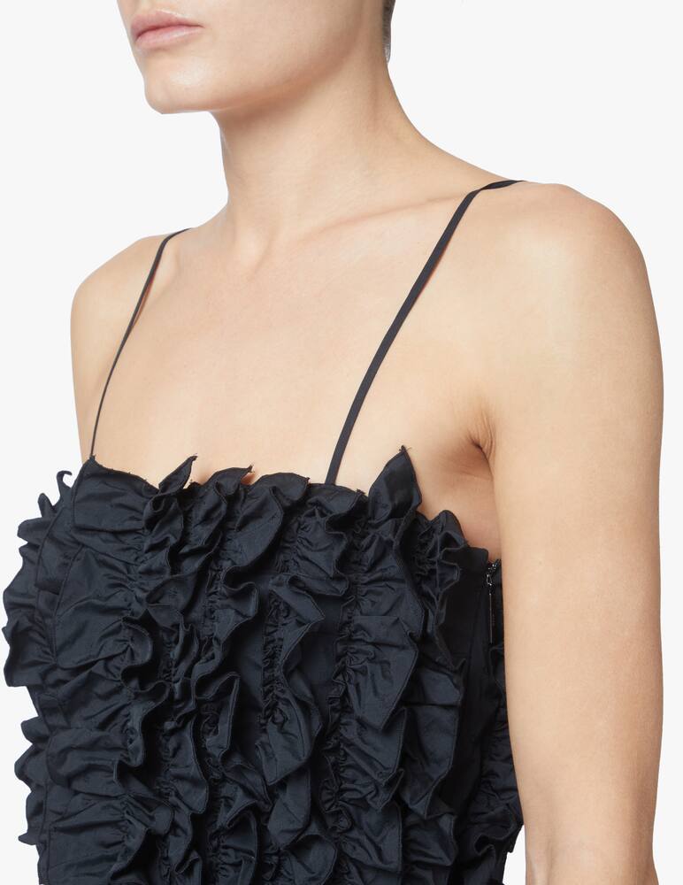 rinascente MSGM Vestito midi con balze - nero