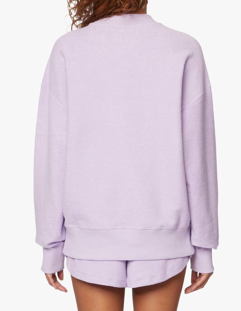 rinascente MSGM Felpa girocollo in cotone con mini logo - lilla