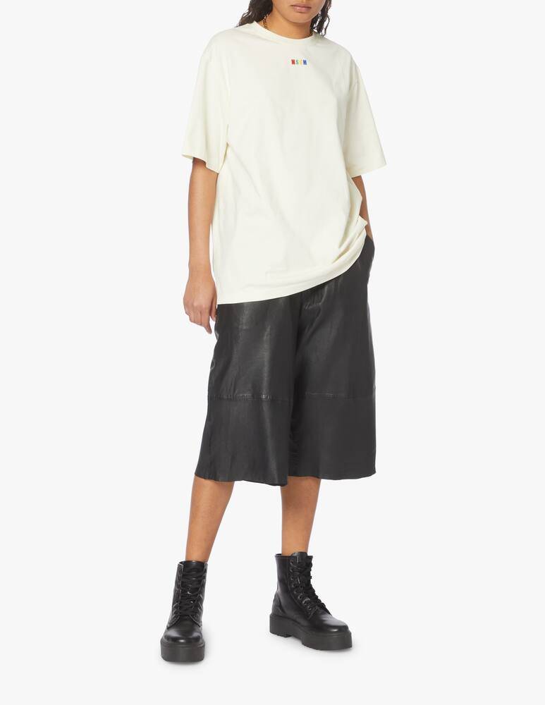 rinascente MSGM T-shirt in cotone con logo - bianco