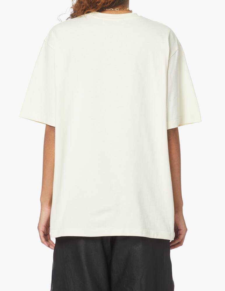 rinascente MSGM T-shirt in cotone con logo - bianco