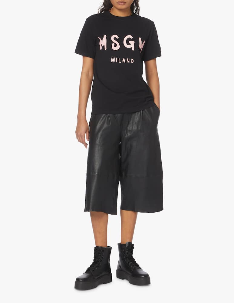 rinascente MSGM Cotton t-shirt with logo - black