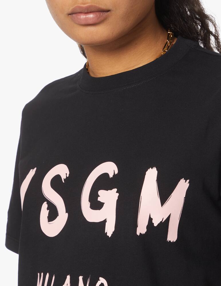 rinascente MSGM Cotton t-shirt with logo - black