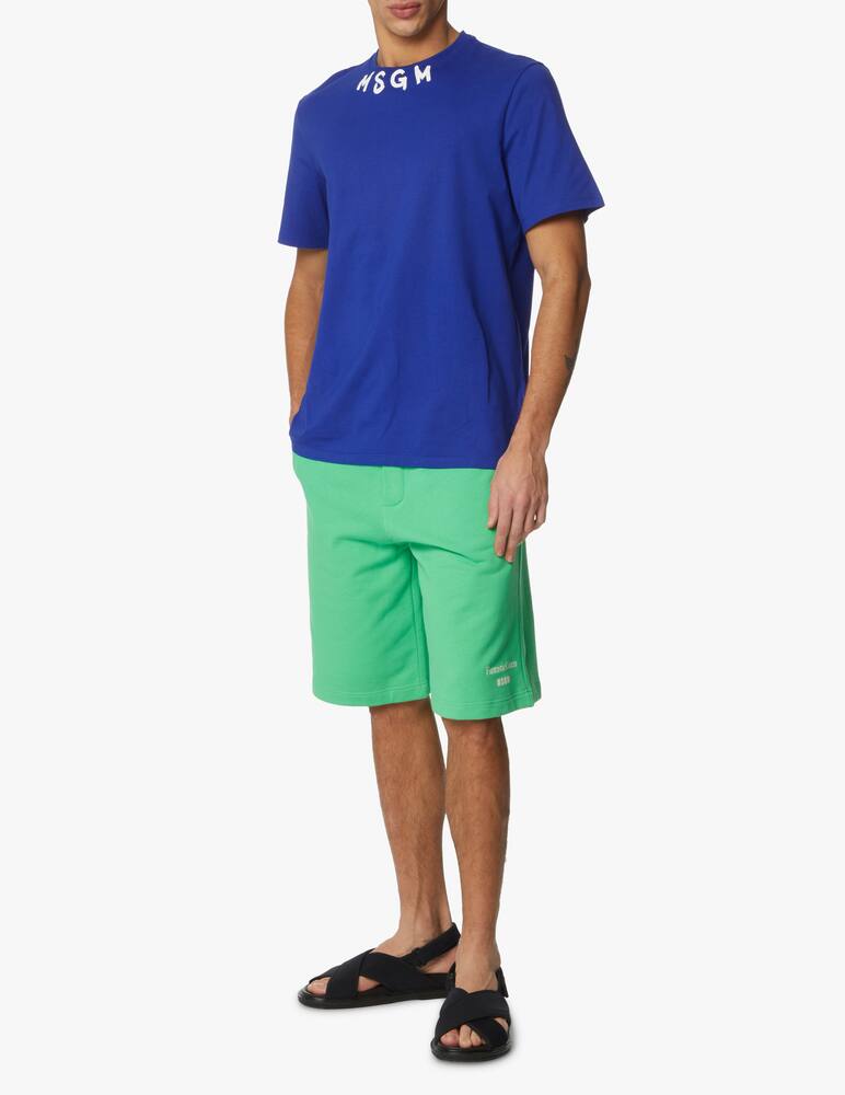 rinascente MSGM T-shirt logo collar - blue