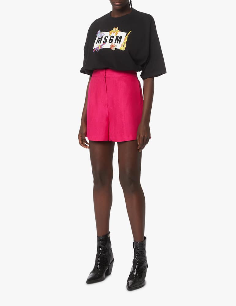 rinascente MSGM Cotton cropped t-shirt - black