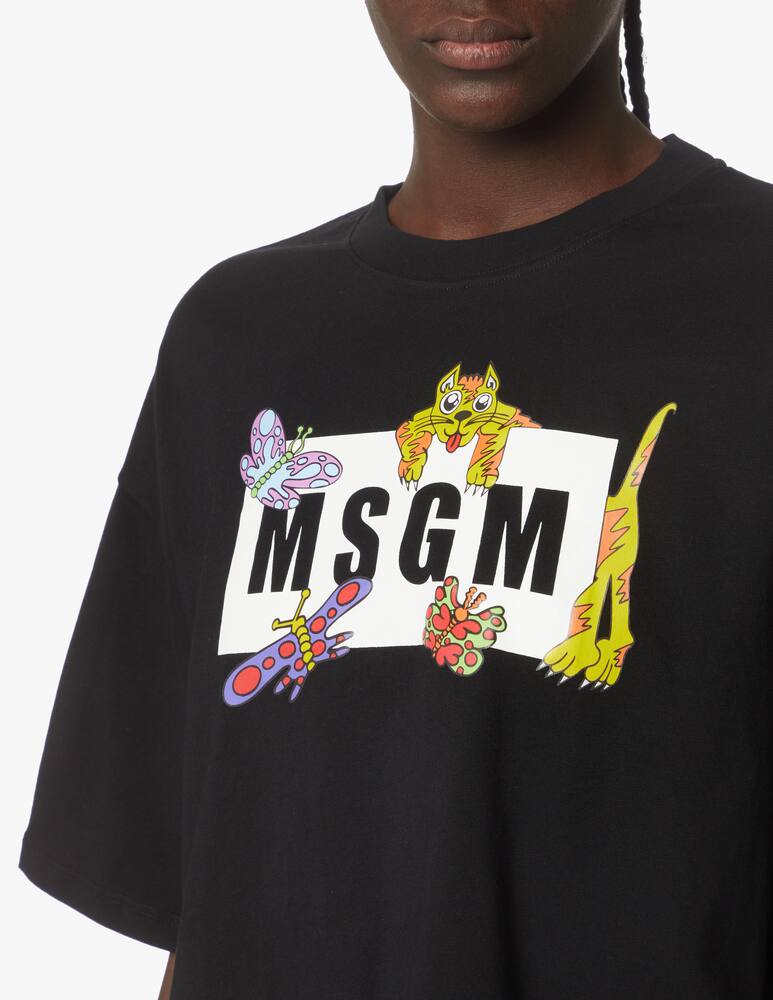 rinascente MSGM Cotton cropped t-shirt - black