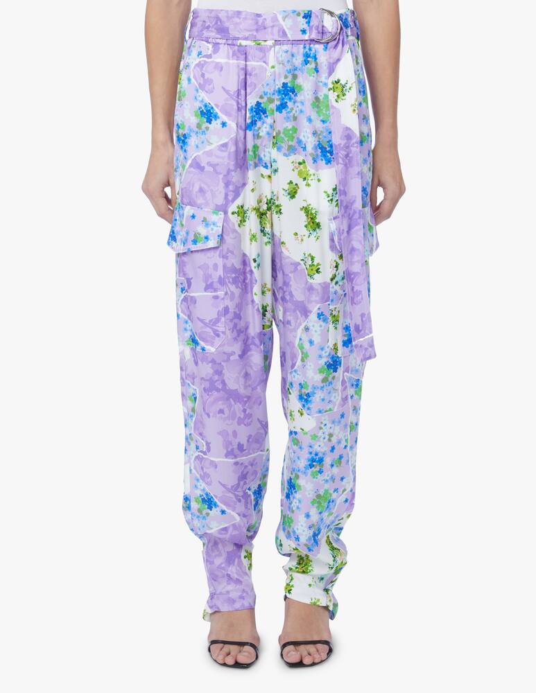 rinascente MSGM Pantaloni cargo con fiori - lilla