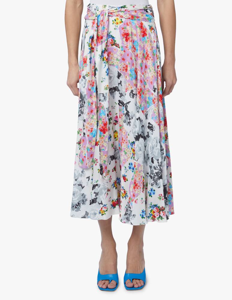 rinascente MSGM Gonna midi con fiori - multicolor