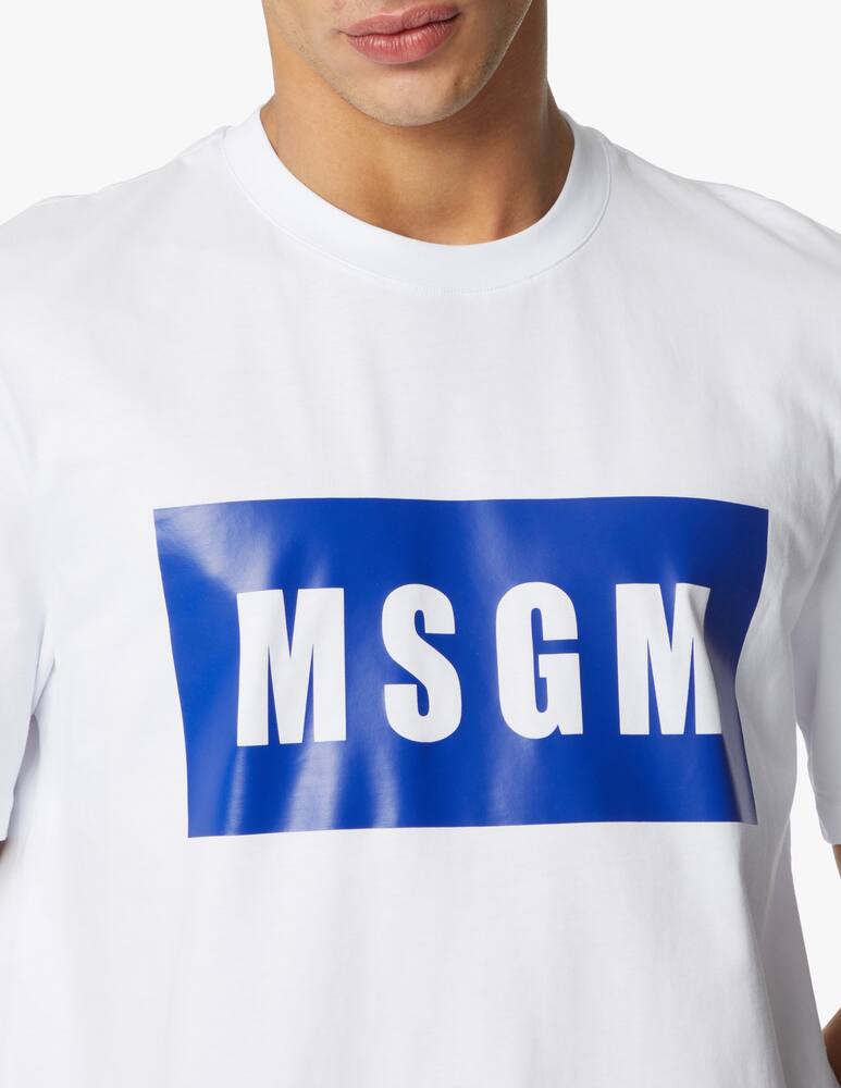 rinascente MSGM T-shirt logo square - white