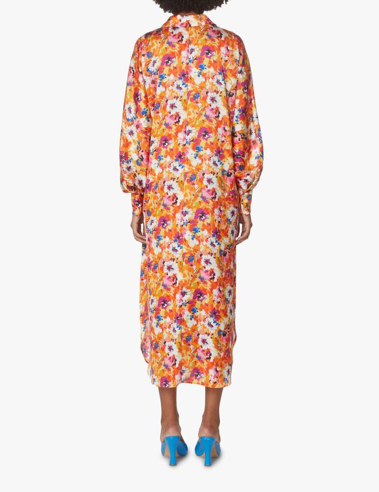 rinascente MSGM Chemiser maxi dress with a knot - orange