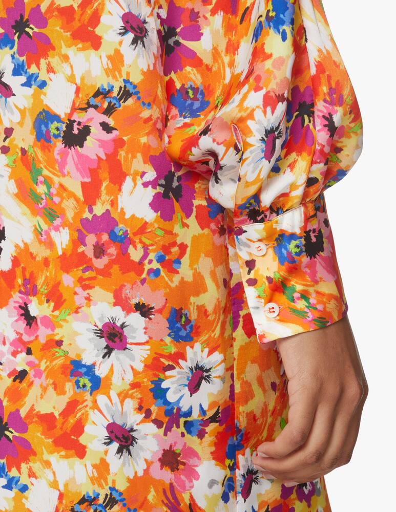 rinascente MSGM Chemiser maxi dress with a knot - orange