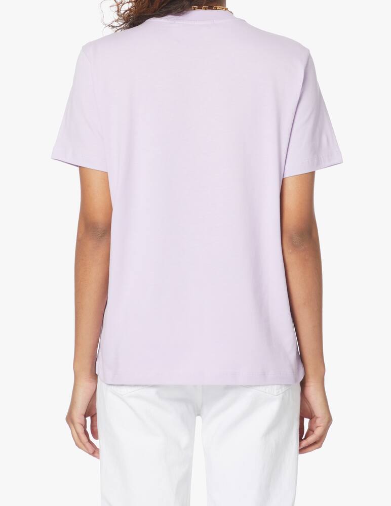 rinascente MSGM T-shirt in cotone con logo - lilla