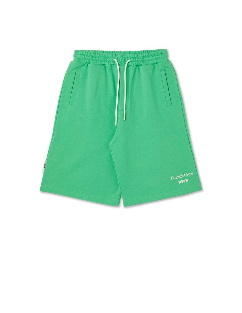 rinascente MSGM Bermuda in felpa fantastic green - verde