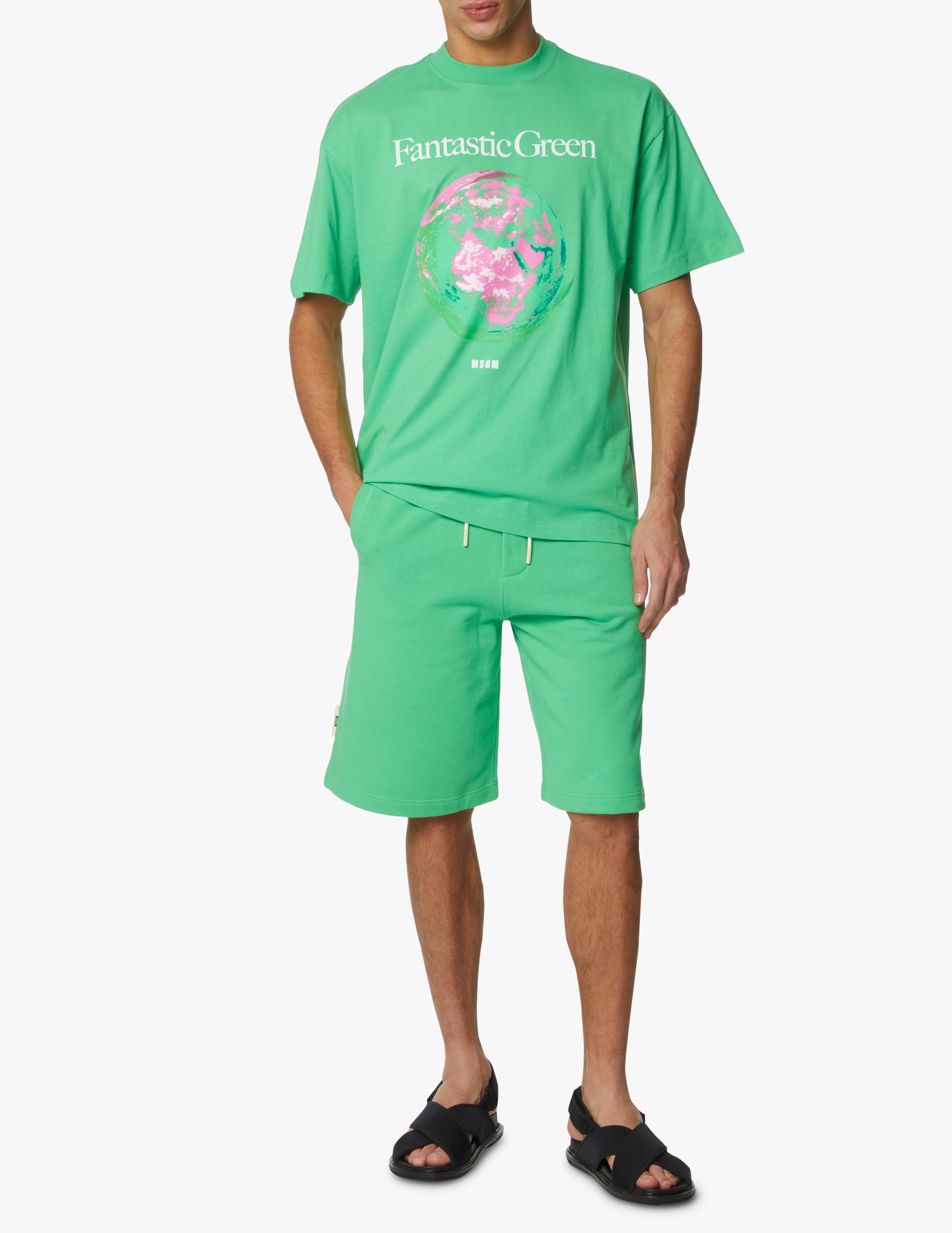 MSGM FLEECE BERMUDA, WHITE