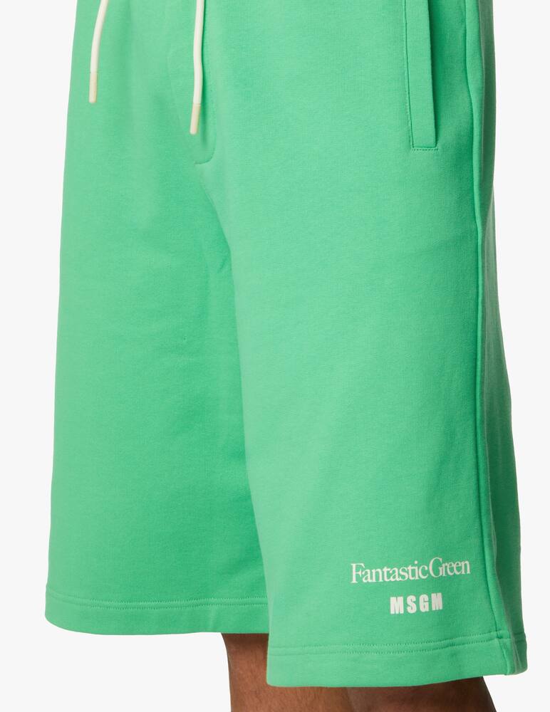 rinascente MSGM Bermuda in felpa fantastic green - verde