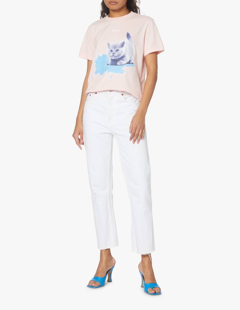 rinascente MSGM Cotton t-shirt Cat - pink