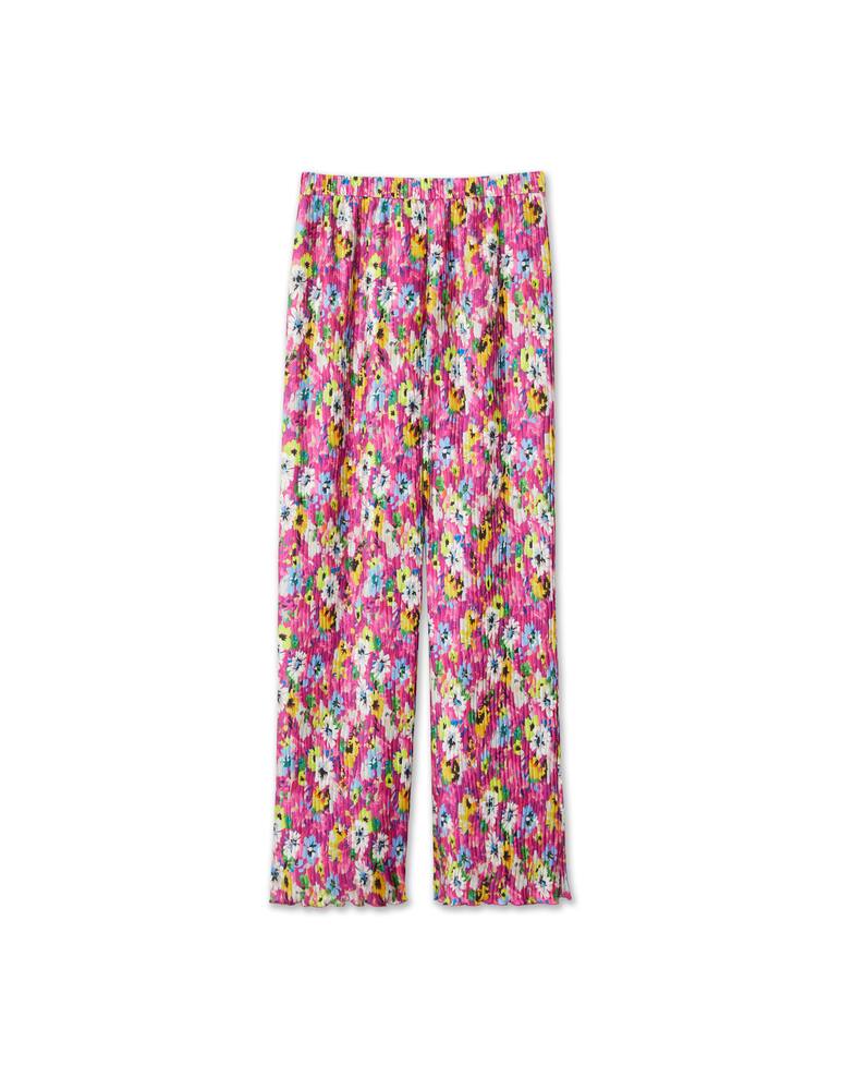 rinascente MSGM Pleated palazzo trousers flower print - violet