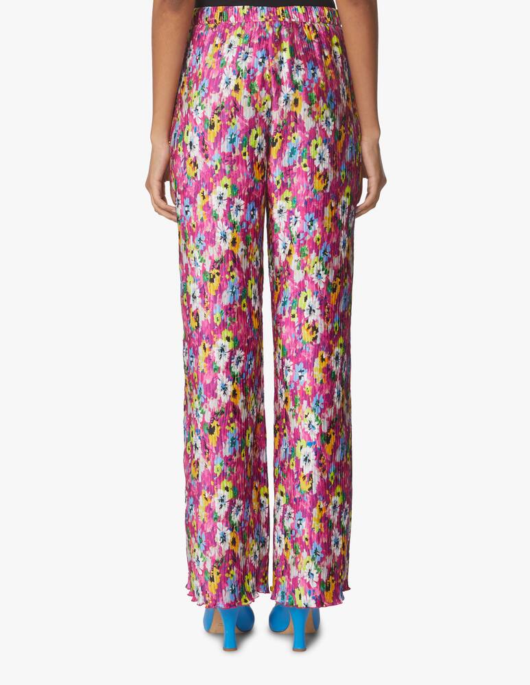 rinascente MSGM Pleated palazzo trousers flower print - violet