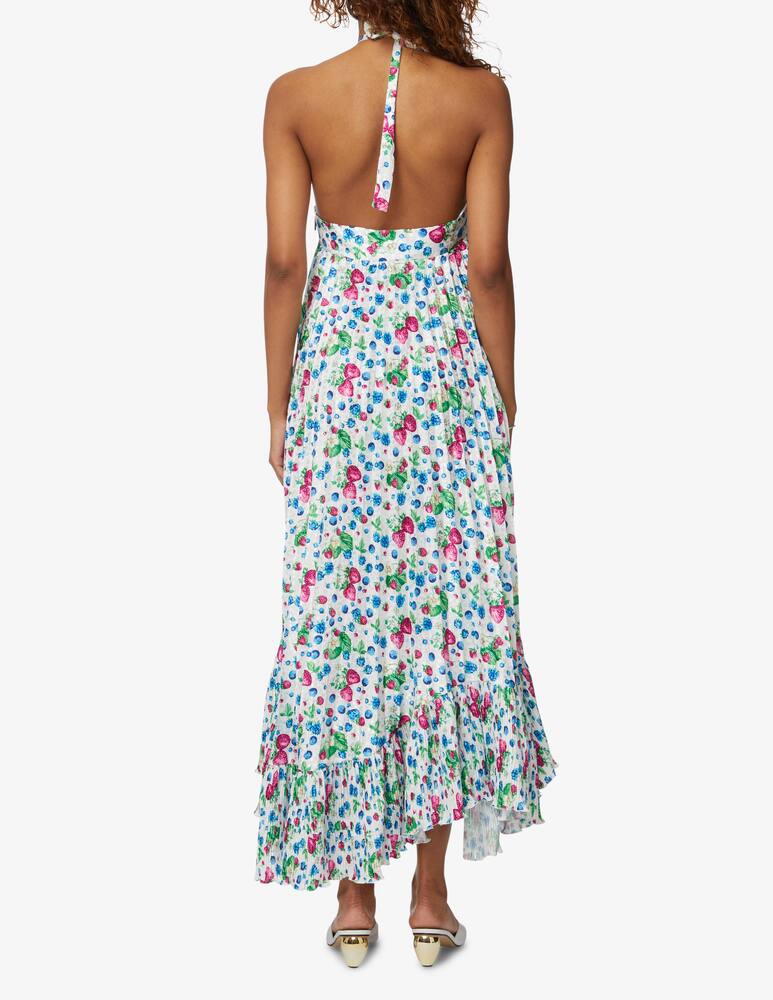 MSGM Fruit print with american neckline maxi dress - white - picture 2 MSGM Fruit print with american neckline maxi dress - white - picture 2