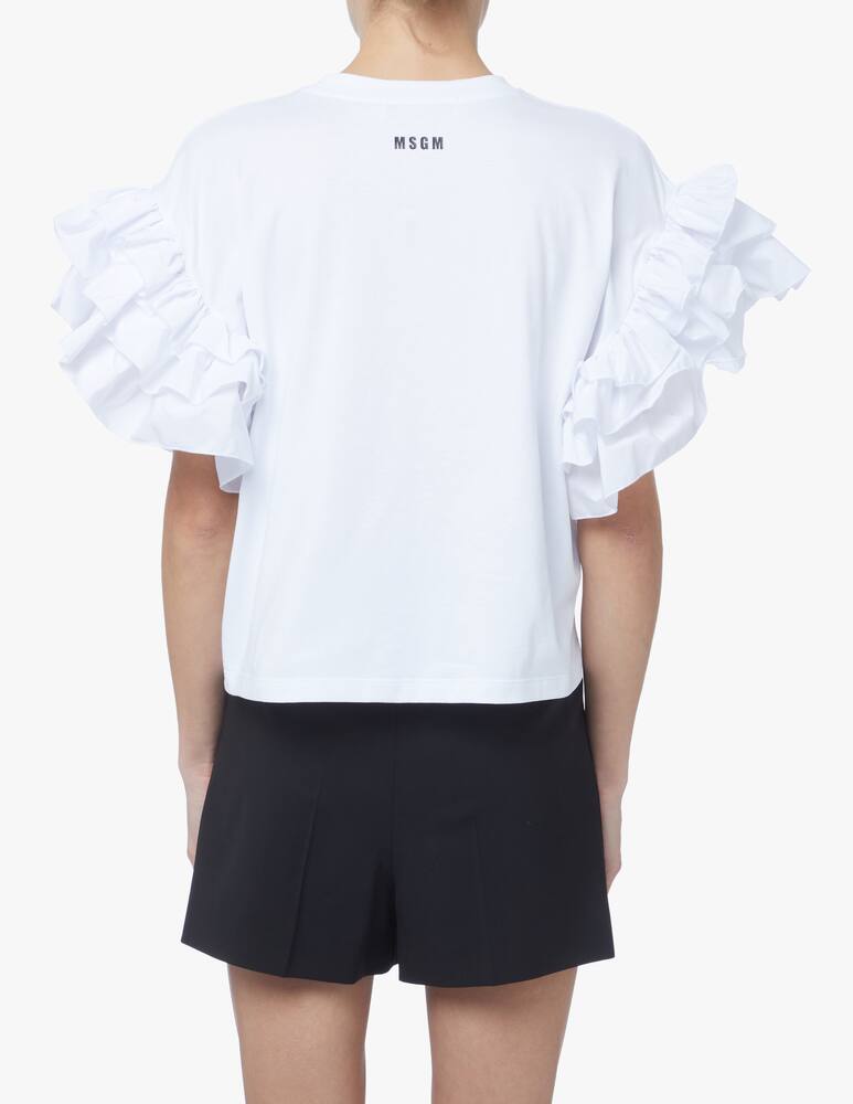 MSGM T-shirt in cotone - bianco - immagine 3 MSGM T-shirt in cotone - bianco - immagine 3