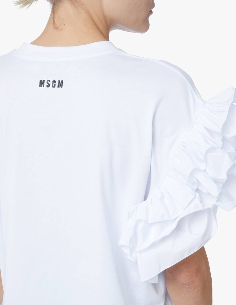MSGM T-shirt in cotone - bianco - immagine 4 MSGM T-shirt in cotone - bianco - immagine 4
