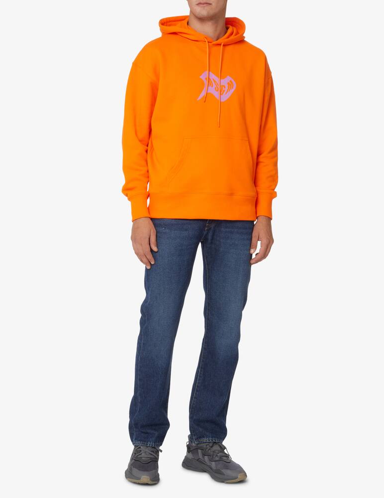 rinascente MSGM Logo cotton hoodie - Orange