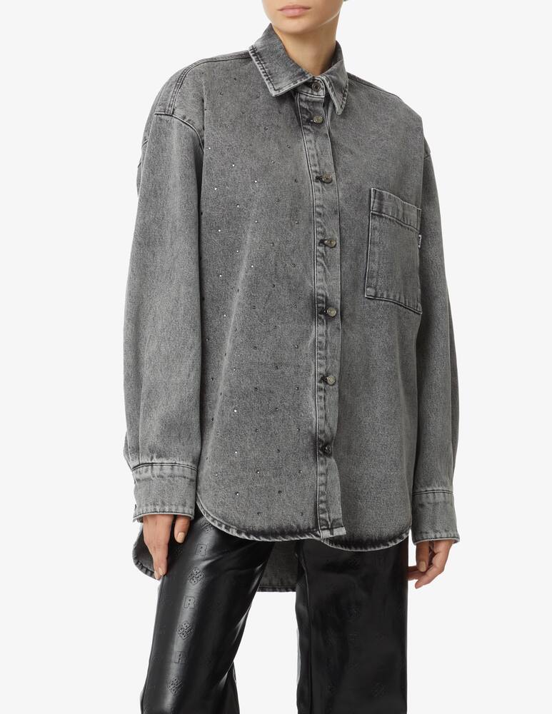 MSGM Crystal denim shirt - Grey - picture 1 MSGM Crystal denim shirt - Grey - picture 1