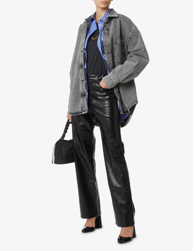 rinascente MSGM Crystal denim shirt - Grey