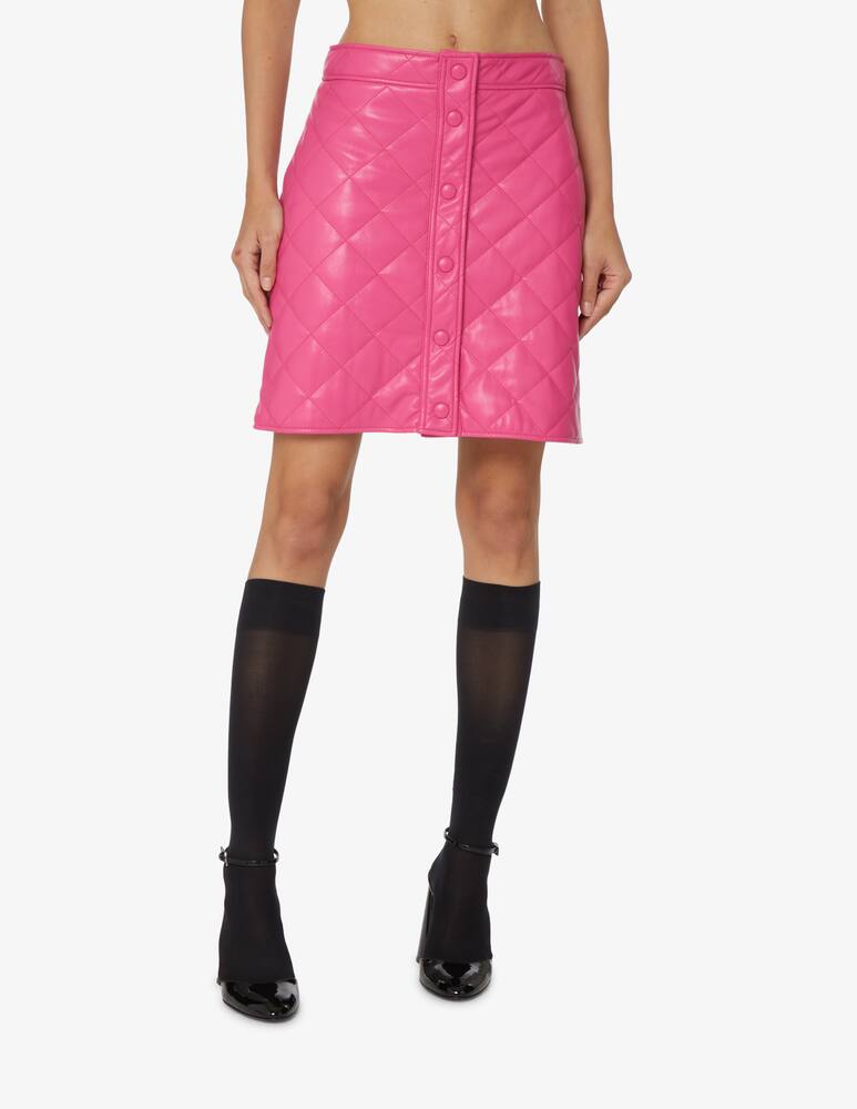 rinascente MSGM Minigonna in pelle sintetica trapuntata - Rosa