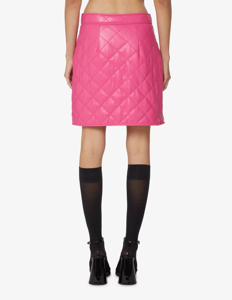 rinascente MSGM Minigonna in pelle sintetica trapuntata - Rosa