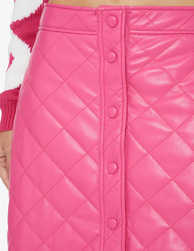 rinascente MSGM Minigonna in pelle sintetica trapuntata - Rosa