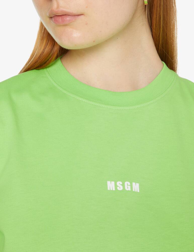 rinascente MSGM Cotton mini logo t-shirt - Green