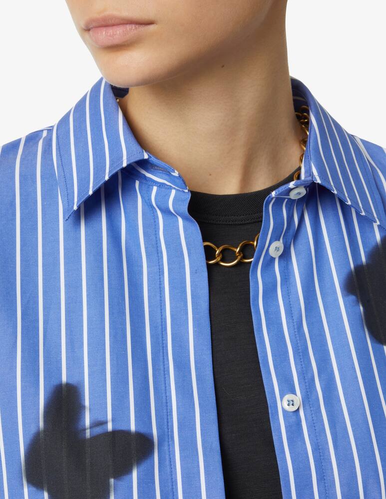 rinascente MSGM Striped butterfly shirt - Blue